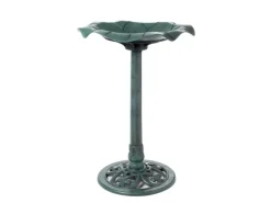 Outlet Vogeltränke Blüte mit Standfuß aus Kunststoff 70 cm Grün