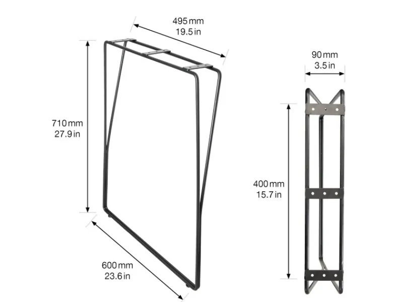Sale Wagner design yourself Wagner Möbelbein Hairpin Style Retro 50-60 cm x 71 mm x 9 cm Stahl Schwarz