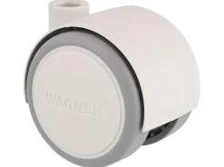 Outlet Wagner Möbel-Doppelrolle Soft Ø 4 cm Weiß-Grau