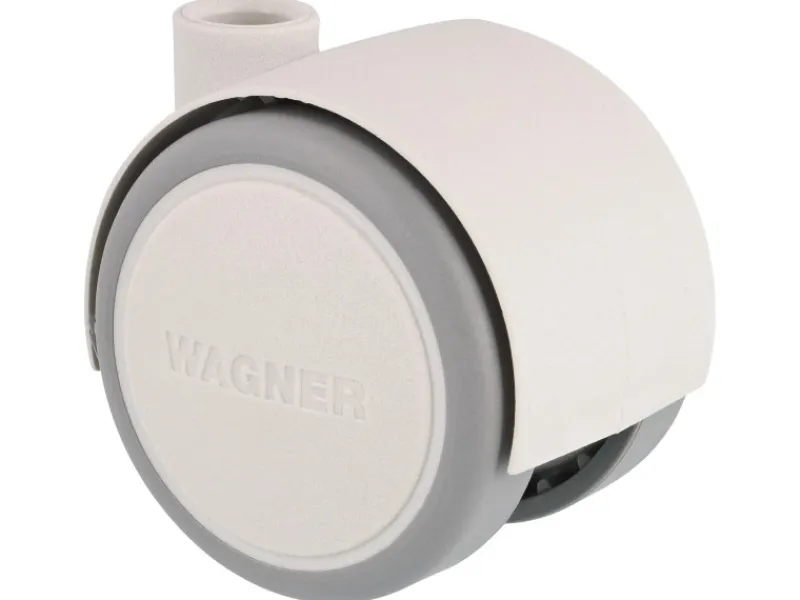 Outlet Wagner Möbel-Doppelrolle Soft Ø 4 cm Weiß-Grau