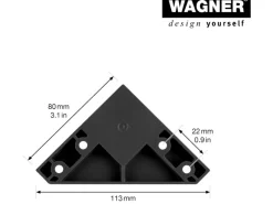 Discount Wagner Möbelfuß 10 cm Schwarz