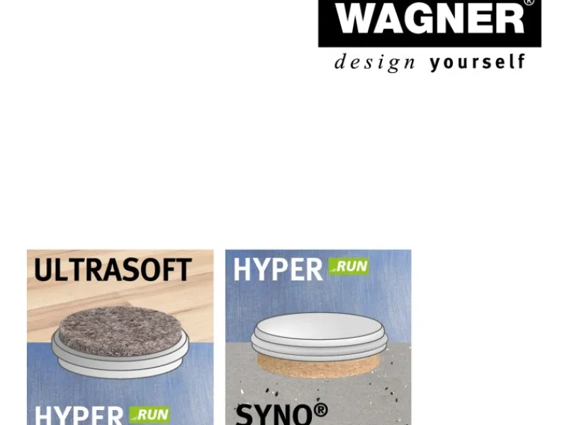 Wagner Möbelfuß Justus Lounge QuickClick mit Anschraubplatte 4er Set