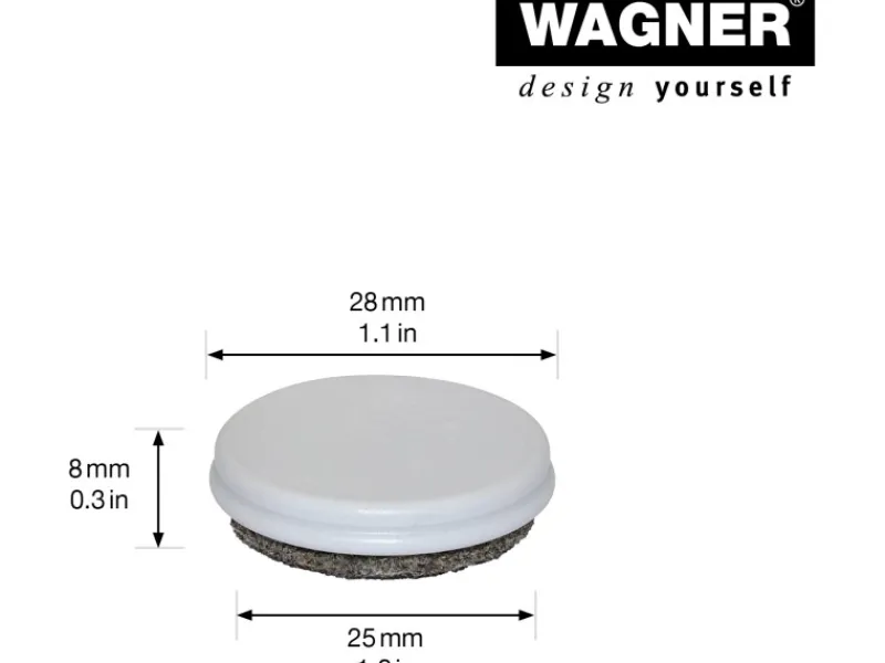 Wagner Möbelfuß Justus Lounge QuickClick mit Anschraubplatte 4er Set