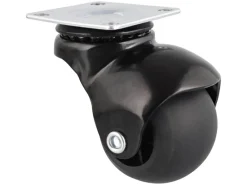 Wagner Möbel-Kugelrolle mit Platte Ø 3,8 cm Schwarz