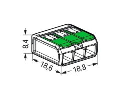 Clearance Wago Verbindungsklemme 221-423 mit Hebeln 3 Leiter 12 Stück