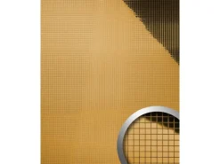 Discount WALLFACE 27373 M-Style Design Platte Wand-Paneel Mosaik Dekor glanz Gold 980 mm x 980 mm x 1,2 mm 0,96 m2 Gold