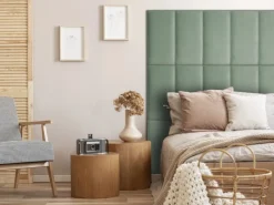 Best Wandkissen Dreieck 15 cm x 30 cm Samt Mint