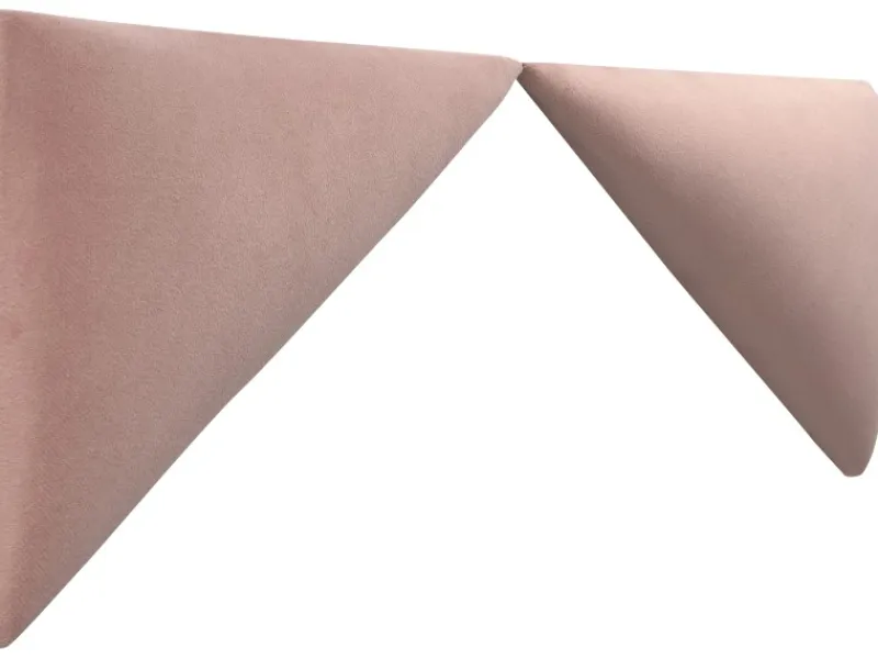 Outlet Wandkissen Dreieck 15 cm x 30 cm Samt Rosa