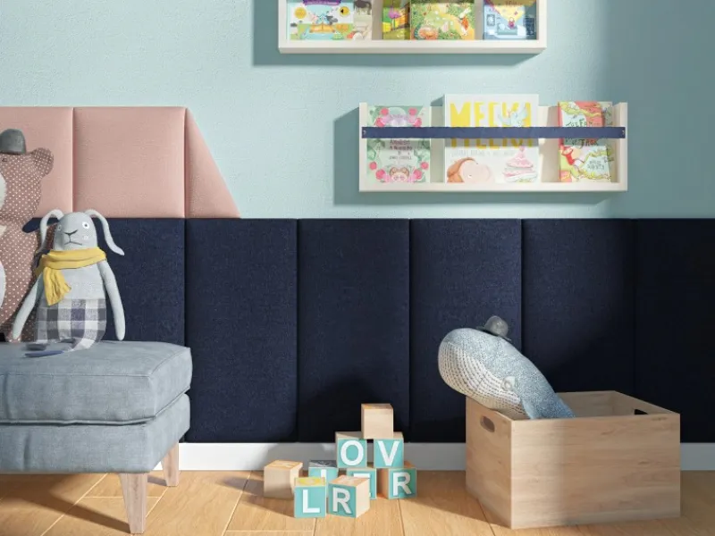 Outlet Wandkissen Dreieck 15 cm x 30 cm Samt Rosa