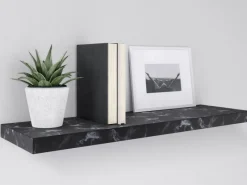 Online Wandregal Carlton 80 cm x 24 cm x 3,8 cm Marmor Schwarz