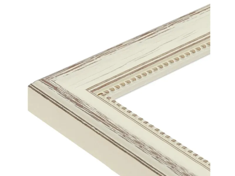 Best WANDStyle Bilderrahmen H390 aus Massivholz in 40 x 60 cm im Stil Landhaus Creme