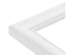 WANDStyle Bilderrahmen H390 aus Massivholz in Weiß gemasert 13 x 18 cm im Stil Landhaus Weiß-Holzoptik