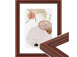 Discount WANDStyle Bilderrahmen H390 aus Massivholz in 40 x 50 cm im Stil Landhaus Braun