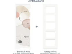 WANDStyle Galerierahmen G950 in Weiß 23 x 70 cm für 5 Bilder im Format 10 x 15 cm