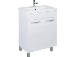 Waschbeckenunterschrank 60 cm Cheese Weiß mit Füßen