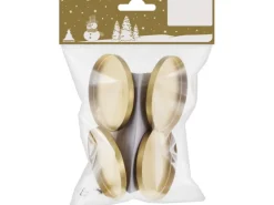 Weihnachtlicher Teelichthalter aus Metall 4 St. Ø 6 cm