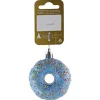 Weihnachts-Deko Donut zum Hängen aus Kunststoff Ø 6 cm x 3 cm Hellblau
