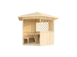 Weka Holz-Pavillon Mainau Natur unbehandelt 223 cm x 257 cm