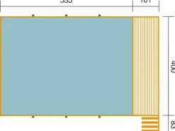 Weka Massivholzpool 595 Gr.2 490 x 644 x 203 cm Blau Mosaik