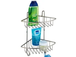 Wenko Badeckregal Milano 2 Haken/2 Ablagen