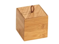 Wenko Bambus Box Terra S mit Deckel 0.45 l Bambus 9 x 9 x 9 cm natur