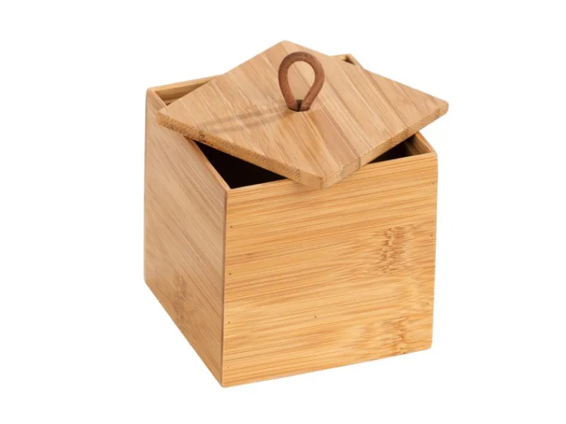 Wenko Bambus Box Terra S mit Deckel 0.45 l Bambus 9 x 9 x 9 cm natur