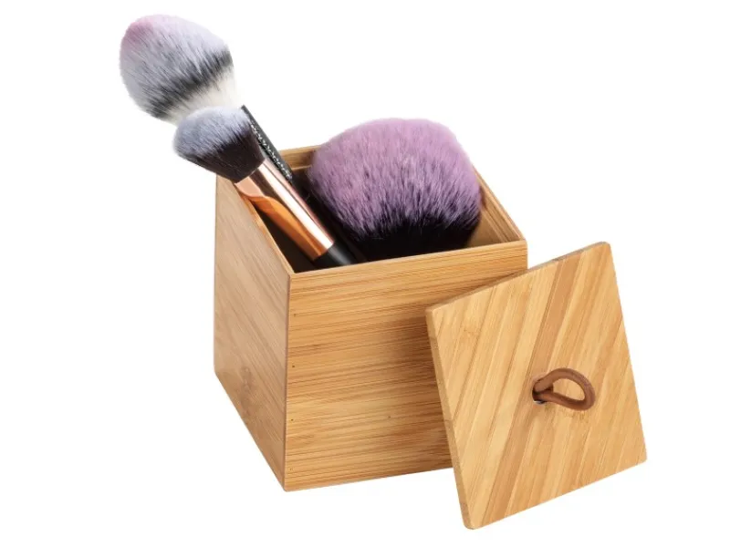 Wenko Bambus Box Terra S mit Deckel 0.45 l Bambus 9 x 9 x 9 cm natur