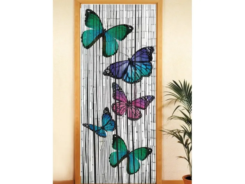 Wenko Bambusvorhang Schmetterlinge 90 cm x 200 cm
