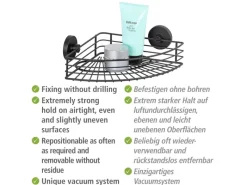 Online Wenko Eckablage Bari Vacuum-Loc Schwarz