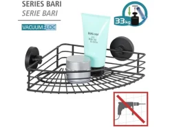 Online Wenko Eckablage Bari Vacuum-Loc Schwarz