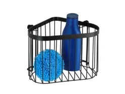 Wenko Eckablage Classic Plus Black Stahl 23,5 x 16,5 x 18,5 cm Schwarz