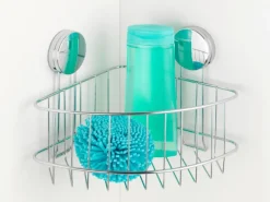 New Wenko Eckablage Groß Osimo Stahl 26.5 x 18 x 19 cm Chrom