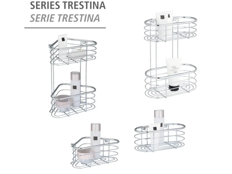 Hot Wenko Eckablage Trestina 25 cm x 10,5 cm 16,5 cm Edelstahl Silber Glänzend