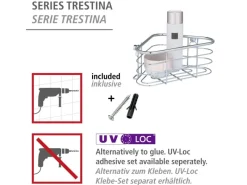 Hot Wenko Eckablage Trestina 25 cm x 10,5 cm 16,5 cm Edelstahl Silber Glänzend