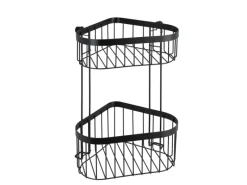 Best Wenko Eckregal 2 Etagen Classic Plus Black Stahl 23,5 x 33 x 18,5 cm Schwarz