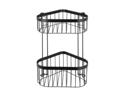 Best Wenko Eckregal 2 Etagen Classic Plus Black Stahl 23,5 x 33 x 18,5 cm Schwarz