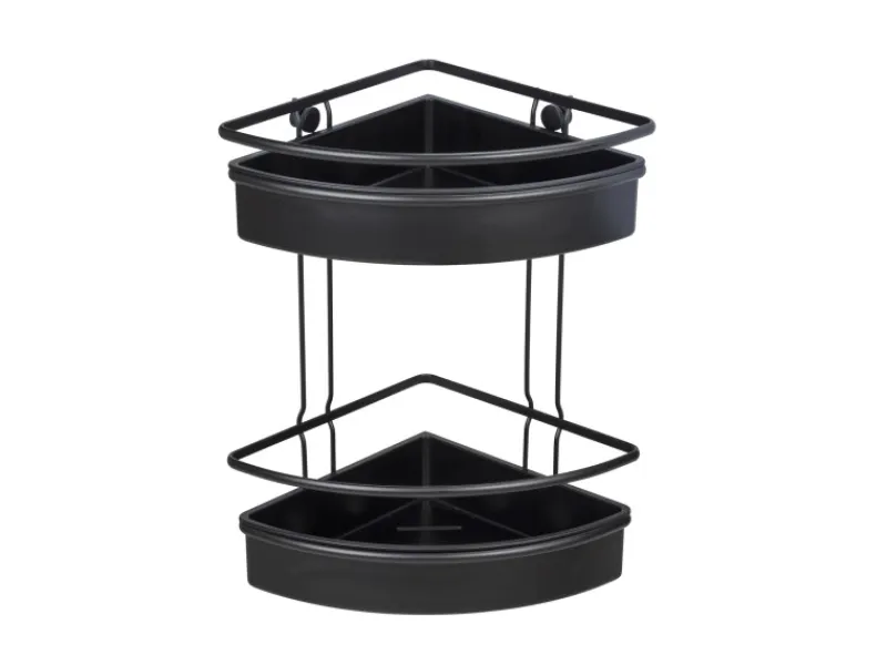 Wenko Eckregal 2 Etagen Molinella Schwarz