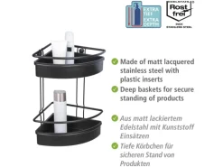 Wenko Eckregal 2 Etagen Molinella Schwarz