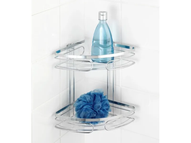 New Wenko Eckregal 2 Etagen Premium Edelstahl