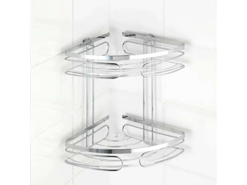 New Wenko Eckregal 2 Etagen Premium Edelstahl