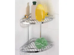 Wenko Eckregal Sion Power-Loc Befestigen ohne Bohren 28 cm breit