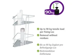 Wenko Eckregal Termoli Edelstahl 2 Etagen