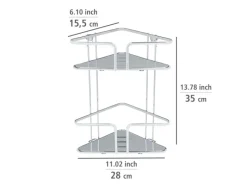 Wenko Eckregal Termoli Edelstahl 2 Etagen