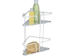 Wenko Eckregal Termoli Edelstahl 2 Etagen