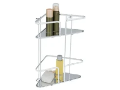 Wenko Eckregal Termoli Edelstahl 2 Etagen