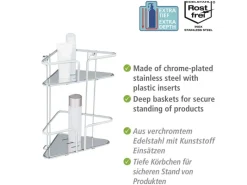 Wenko Eckregal Termoli Edelstahl 2 Etagen