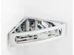 Wenko Power-Loc Eckablage Bralia Kunststoff (ABS) 35 x 8,5 x 20 cm Chrom