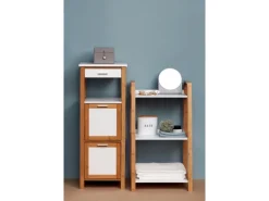 Discount Wenko Regal Finja Bambus Braun mit 3 Etagen