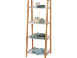 Wenko Regal Finja Bambus Braun mit 4 Etagen