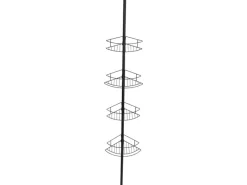 Wenko Teleskop-Duschregal Dolcedo aus Edelstahl 31 x 23 x 275 cm Schwarz-Matt